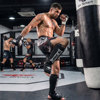 Be Smart Shin Instep Guards – Padded Shin Pads for MMA, Muay Thai, Kickboxing & Karate (Black, Adult)