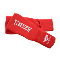 Be Smart Kids Shin Instep Guards – Padded Shin Pads for MMA, Muay Thai, Kickboxing & Karate (Red)