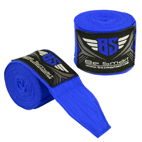 Be Smart Blue Boxing Hand Wraps – 2.5m, 3.5m & 4.5m (Pair)