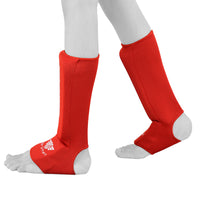 Be Smart Kids Shin Instep Guards – Padded Shin Pads for MMA, Muay Thai, Kickboxing & Karate (Red)