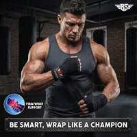 Be Smart Boxing Hand Wraps Inner Gloves for MMA, Muay Thai & Boxing Training Black