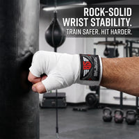 Be Smart White Boxing Hand Wraps – 2.5m, 3.5m & 4.5m (Pair)