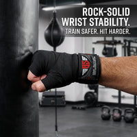 Be Smart Boxing Hand Wraps Inner Gloves for MMA, Muay Thai & Boxing Training Black