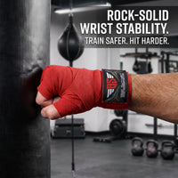 Be Smart Red Boxing Hand Wraps – 2.5m, 3.5m & 4.5m (Pair)