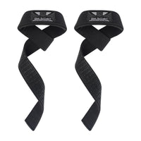 Be Smart All Black Silicone Grip Weightlifting Straps - Pair