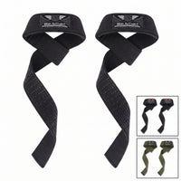 Be Smart All Black Silicone Grip Weightlifting Straps - Pair