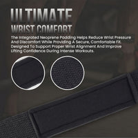 Be Smart Black Weightlifting Straps - Pair