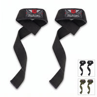 Be Smart Black Weightlifting Straps - Pair