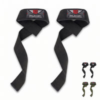 Be Smart Black Weightlifting Straps - Pair