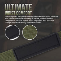 Be Smart Green Weightlifting Straps - Pair