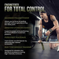 Be Smart Green Weightlifting Straps - Pair