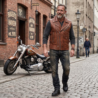 Men's Leather Vest – Design 118