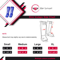 Be Smart Blue Shin Instep Guards – Padded Shin Pads for MMA, Muay Thai, Kickboxing & Karate (Adult)