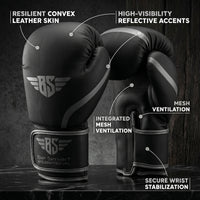 Matte Black Boxing Gloves