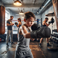 Matte Black Boxing Gloves