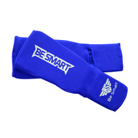 Be Smart Kids Shin Instep Guards – Padded Shin Pads for MMA, Muay Thai, Kickboxing & Karate (Blue)