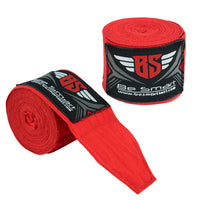 Be Smart Red Boxing Hand Wraps – 2.5m, 3.5m & 4.5m (Pair)