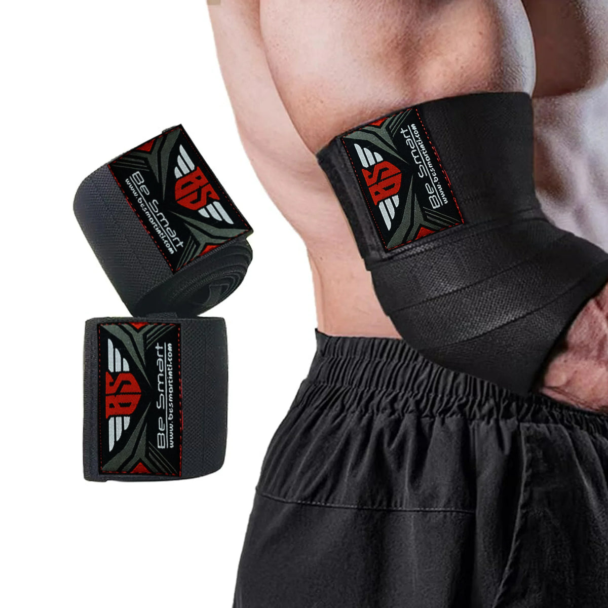 Be Smart Elbow Wraps Black
