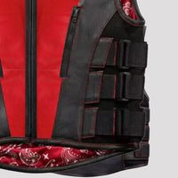 Men's Black Leather Vest – Design 091