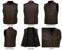 Men's Leather Vest – Design 106