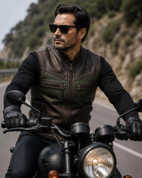 Men's Leather Vest – Design 106