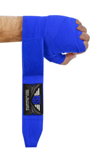 Be Smart Blue Boxing Hand Wraps – Elasticated Inner Gloves for Boxing, MMA, Muay Thai & Kickboxing (Pair)