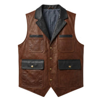 Men's Leather Vest – Design 079