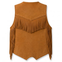 Men's Brown Leather Vest – Design 067