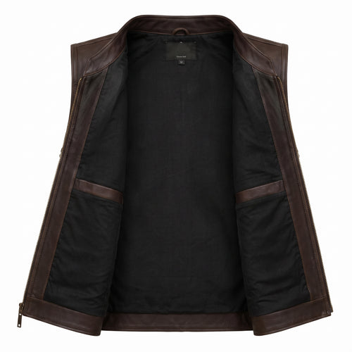 Men's Leather Vest – Design 106