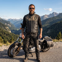 Men's Camo Leather Vest – Design 114