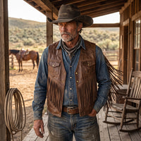 Men's Leather Vest – Design 119