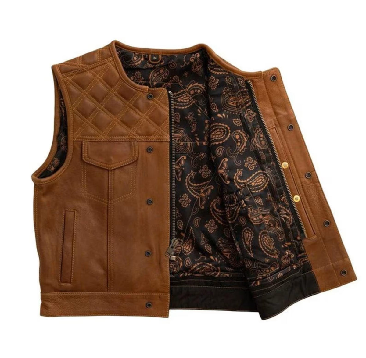 Men's Leather Vest – Design 019
