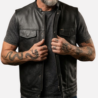 Men's Leather Vest – Design 025