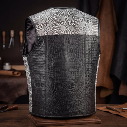 Men's Leather Vest – Design 026