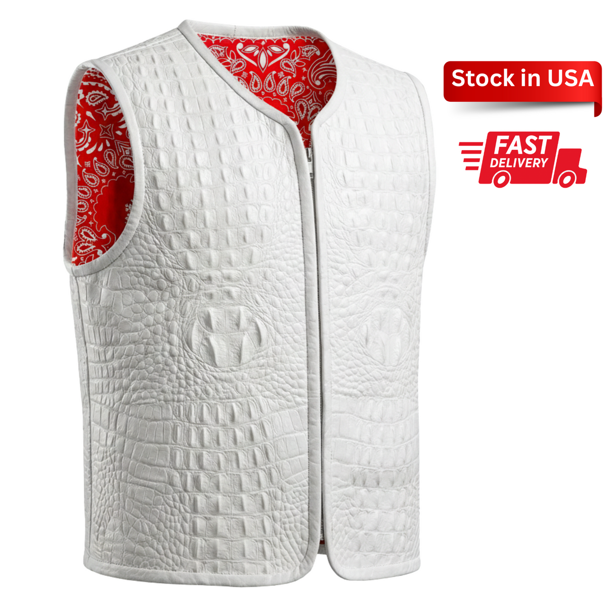 Men's Leather Vest – Design 028