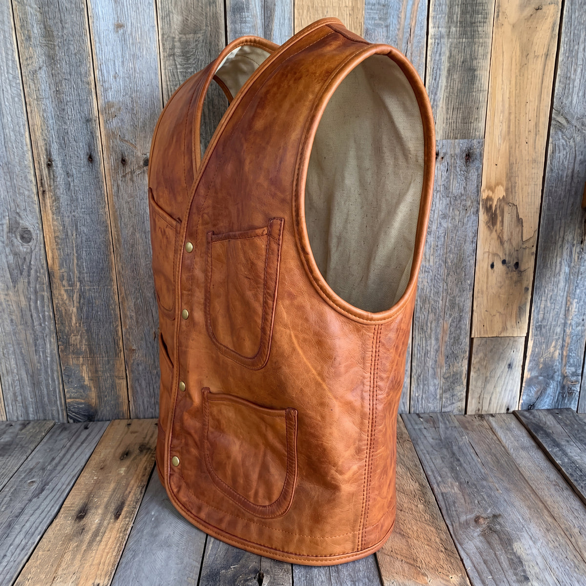 Men's Leather Vest – Design 030