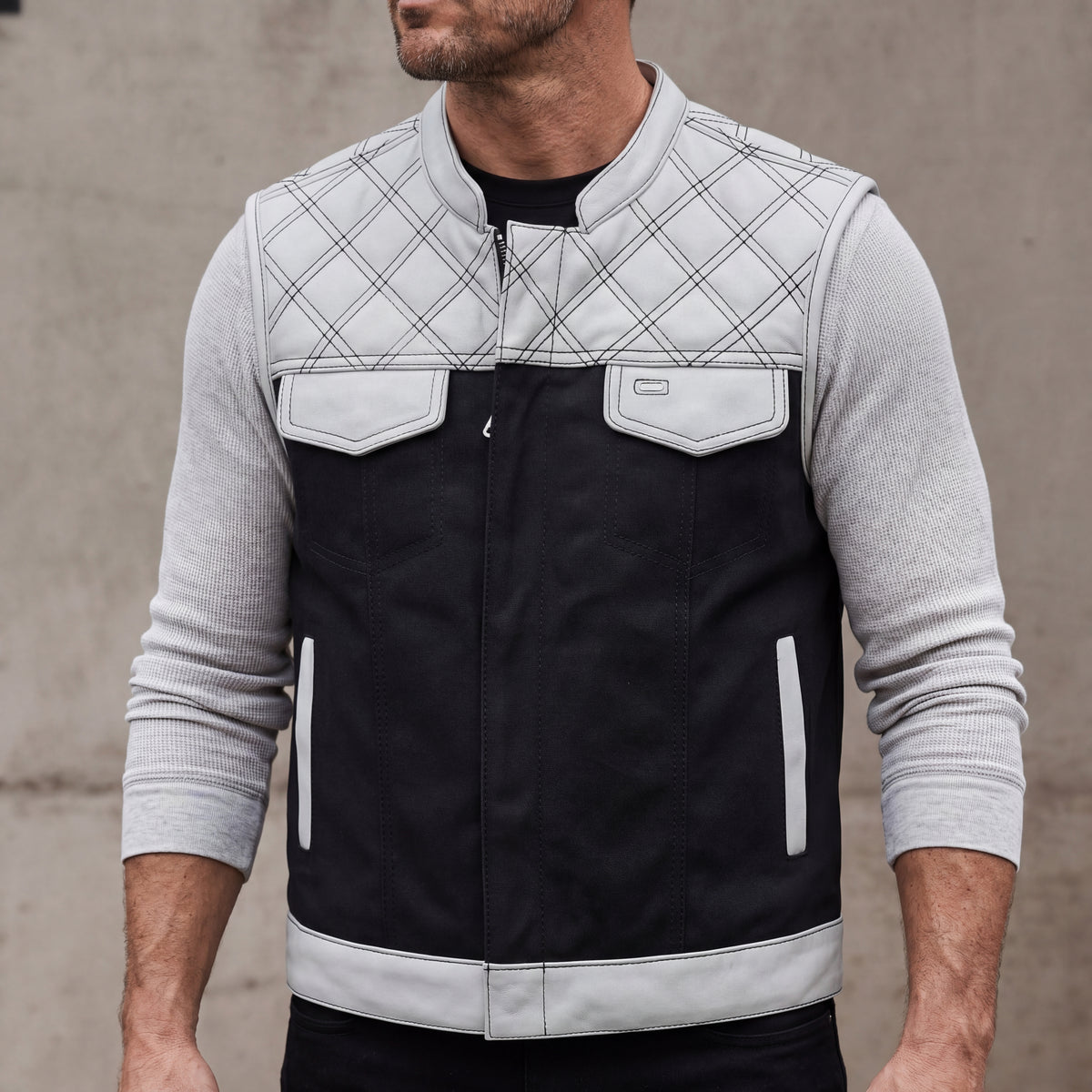 Men's Leather Vest – Design 031