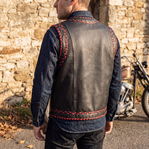 Men's Leather Vest – Design 033