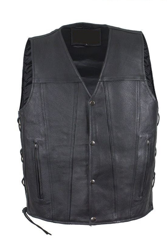 Men's Leather Vest – Design 048