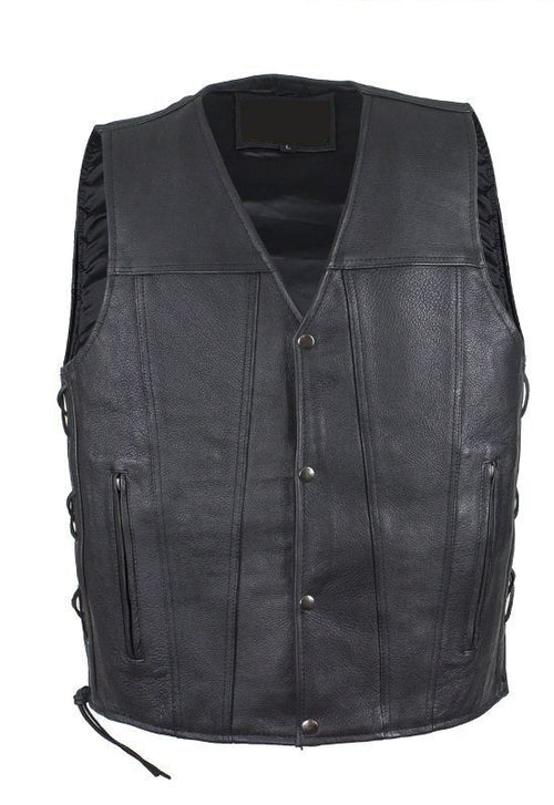 Men's Leather Vest – Design 048