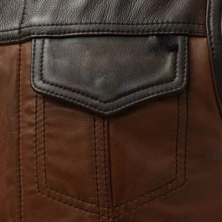 Men's Leather Vest – Design 051