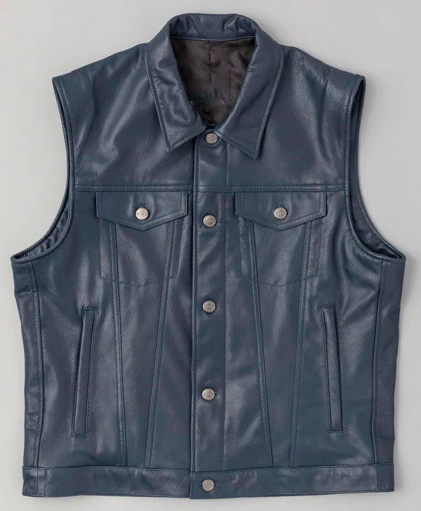 Men's Leather Vest – Design 053