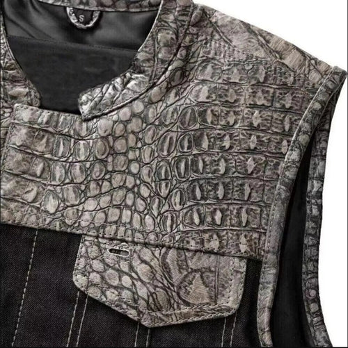 Men's Leather Vest – Design 055