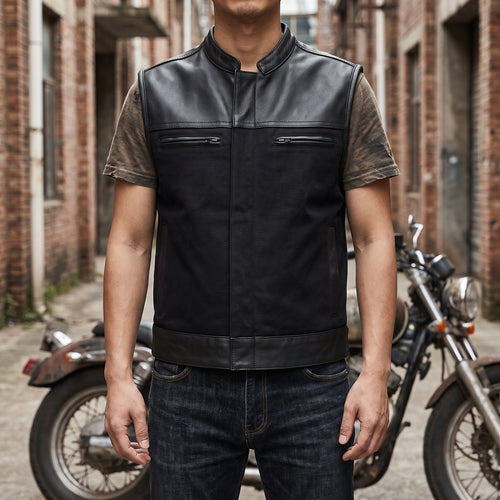 Men's Leather Vest – Design 061