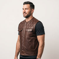 Men's Leather Vest – Design 074