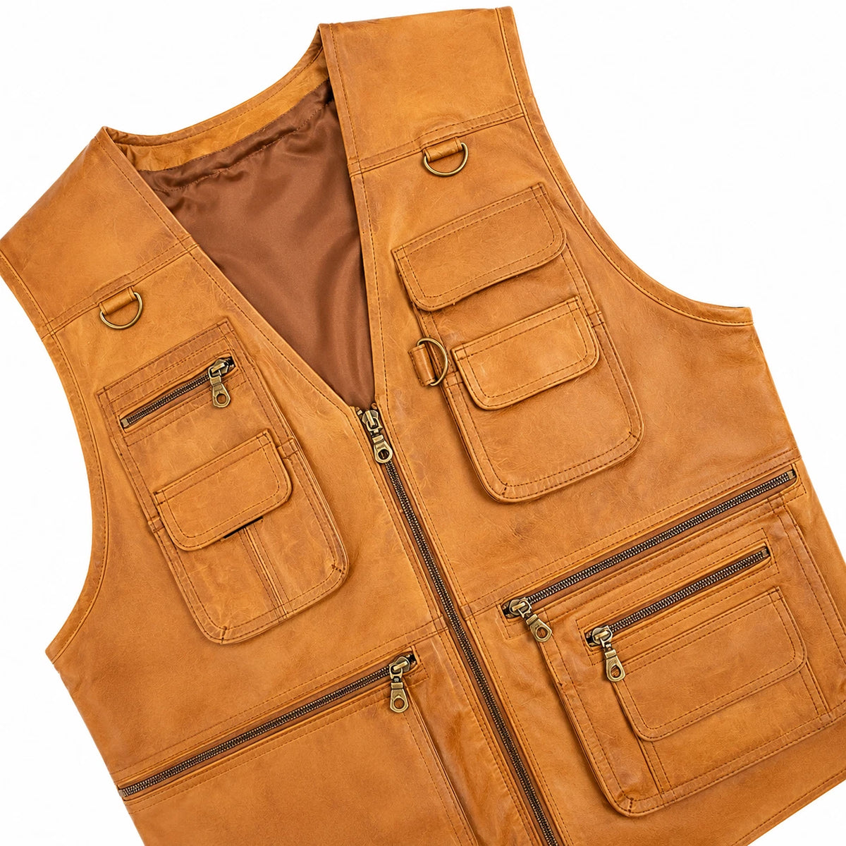 Men's Leather Vest – Design 078