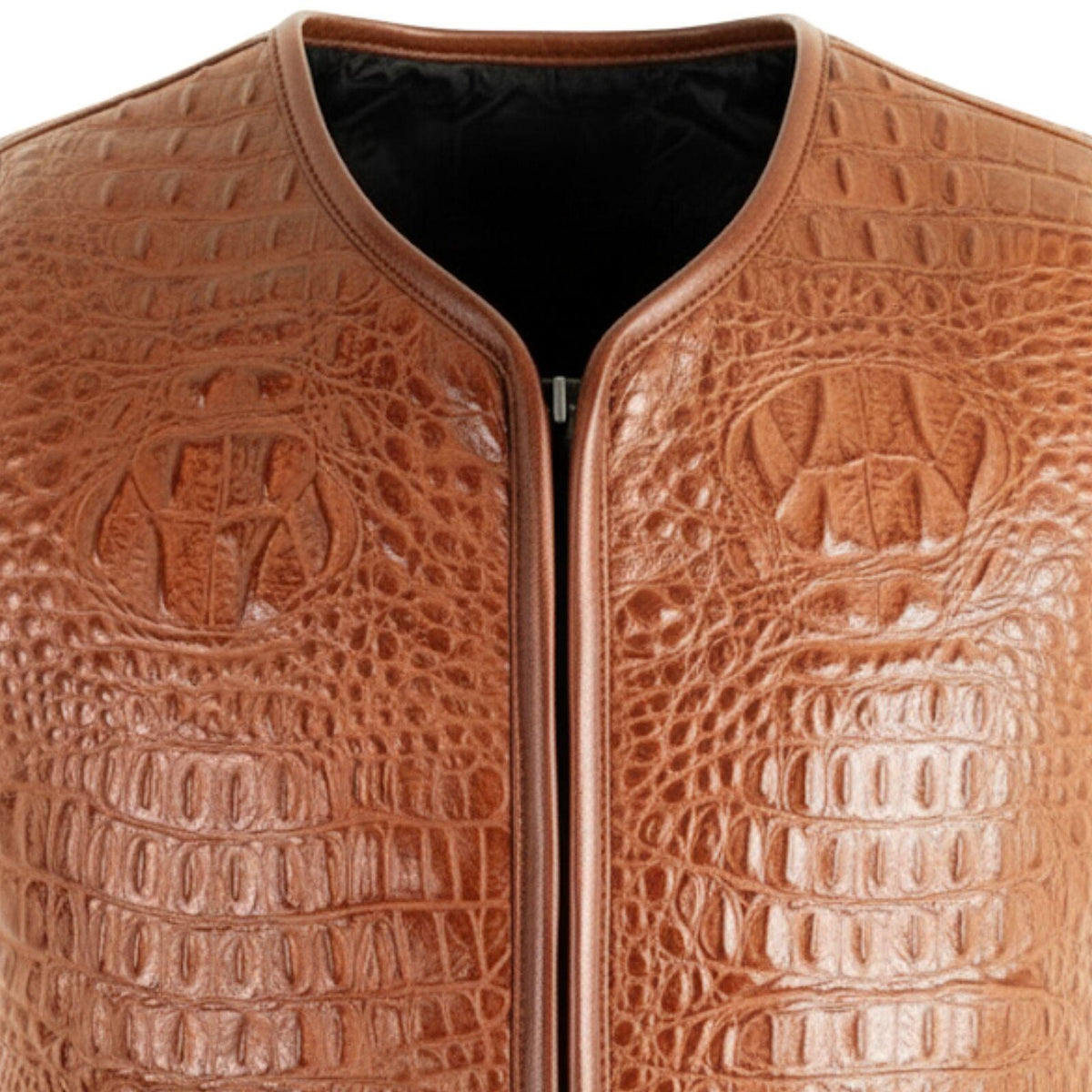 Men's Brown Leather Vest – Design 085