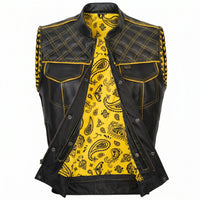 Men's Gold Leather Vest – New folder