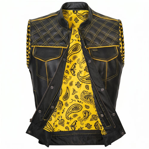 Men's Gold Leather Vest – New folder