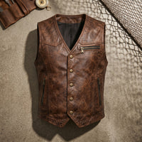 Men's Brown Leather Vest – New folder (4)
